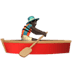 🚣🏿‍♂️ man rowing boat: dark skin tone display on Apple